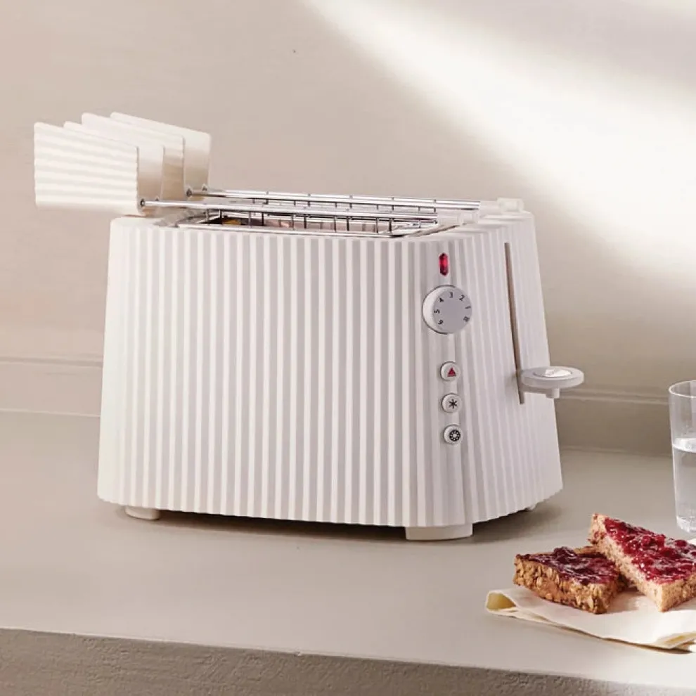 Alessi Plisse Toaster, 775-925W, White