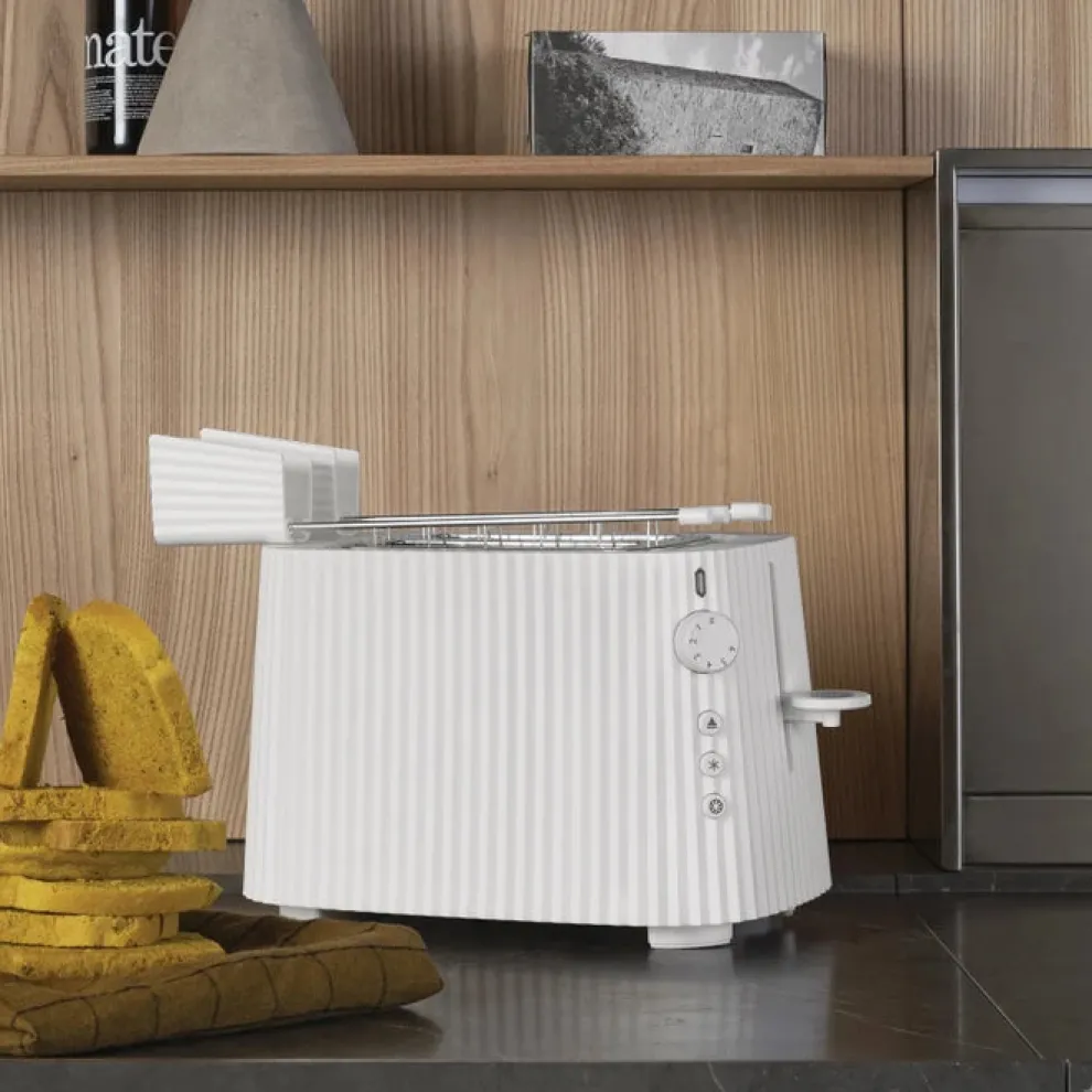 Alessi Plisse Toaster, 775-925W, White