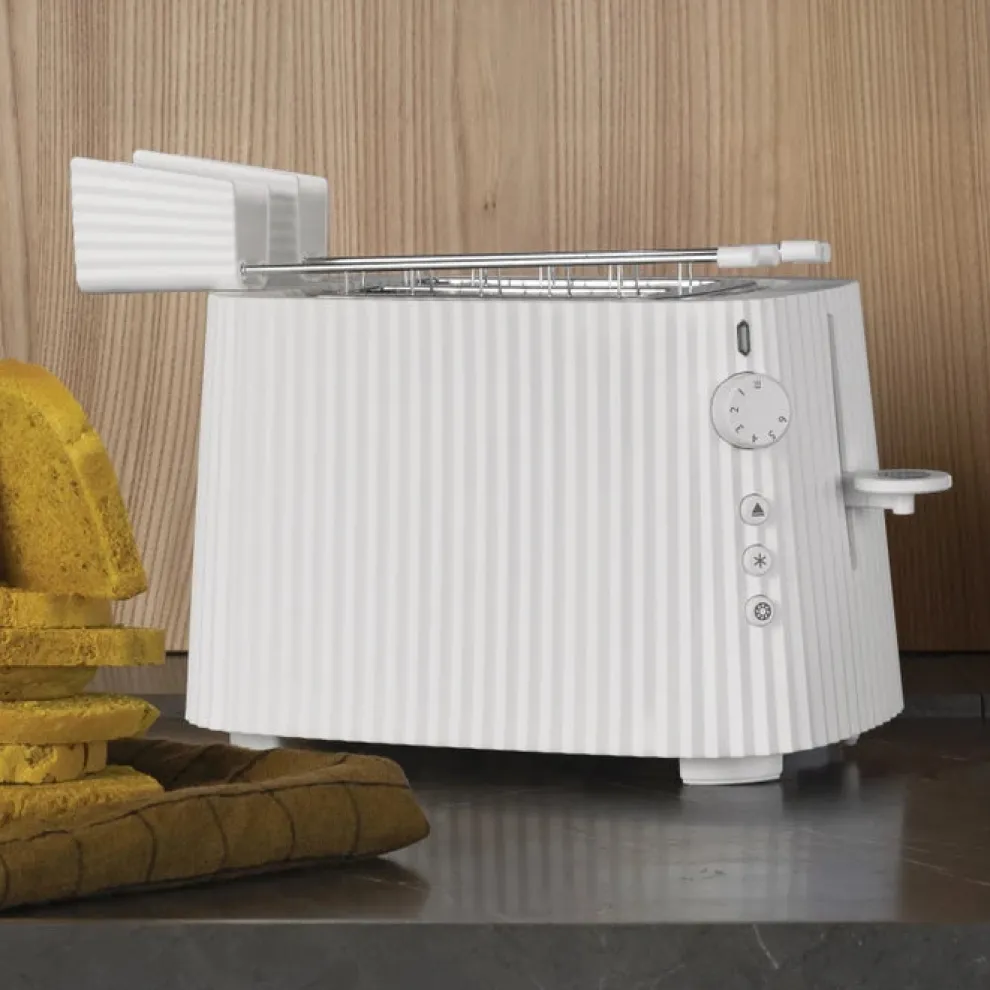 Alessi Plisse Toaster, 775-925W, White