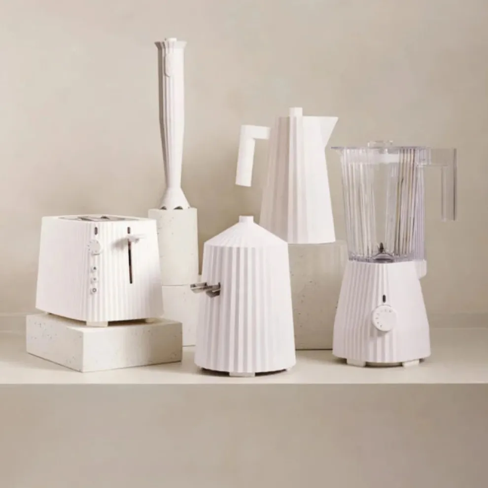 Alessi Plisse Toaster, 775-925W, White