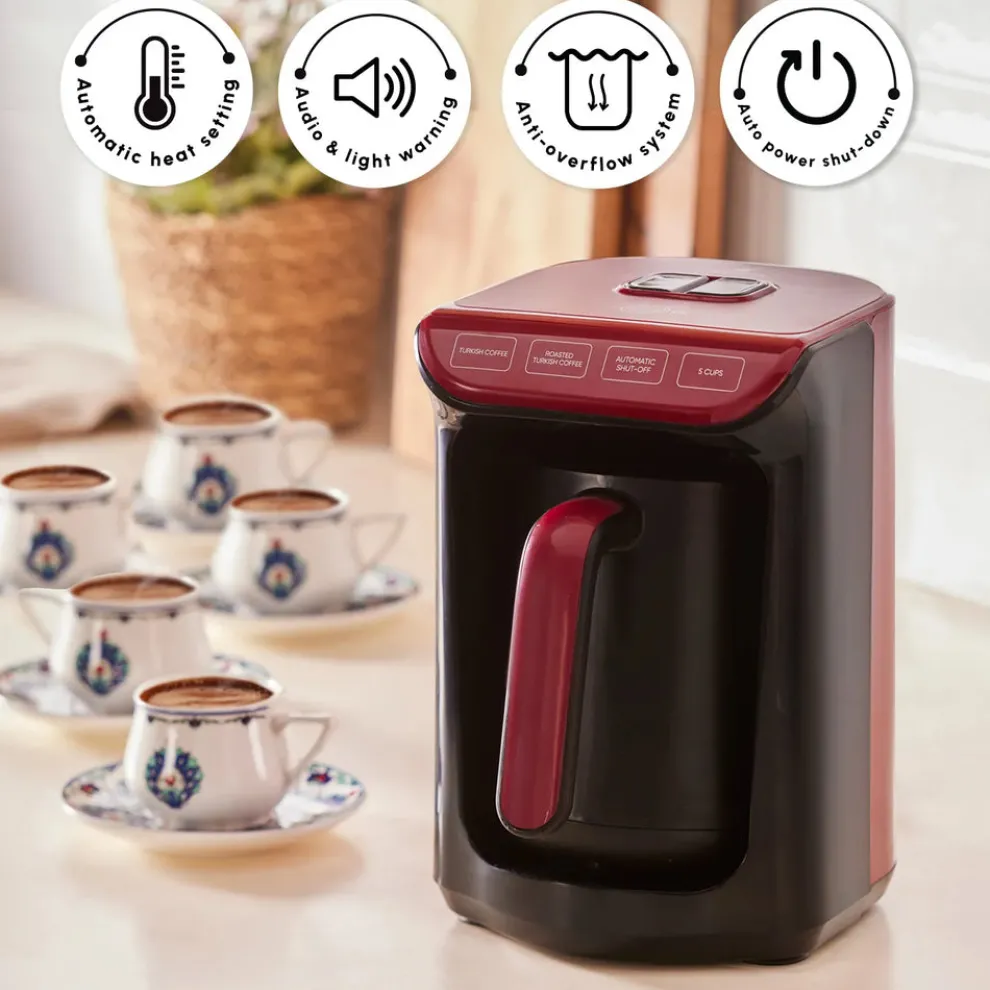 Hatır Köz Turkish Coffee Maker, 535W, Red