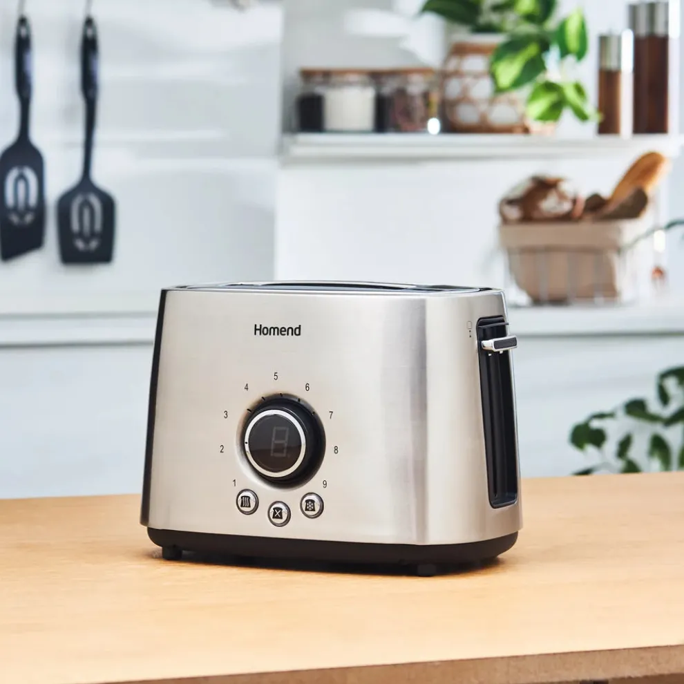 Homend Breadfast 1502 Toaster, Silver Black