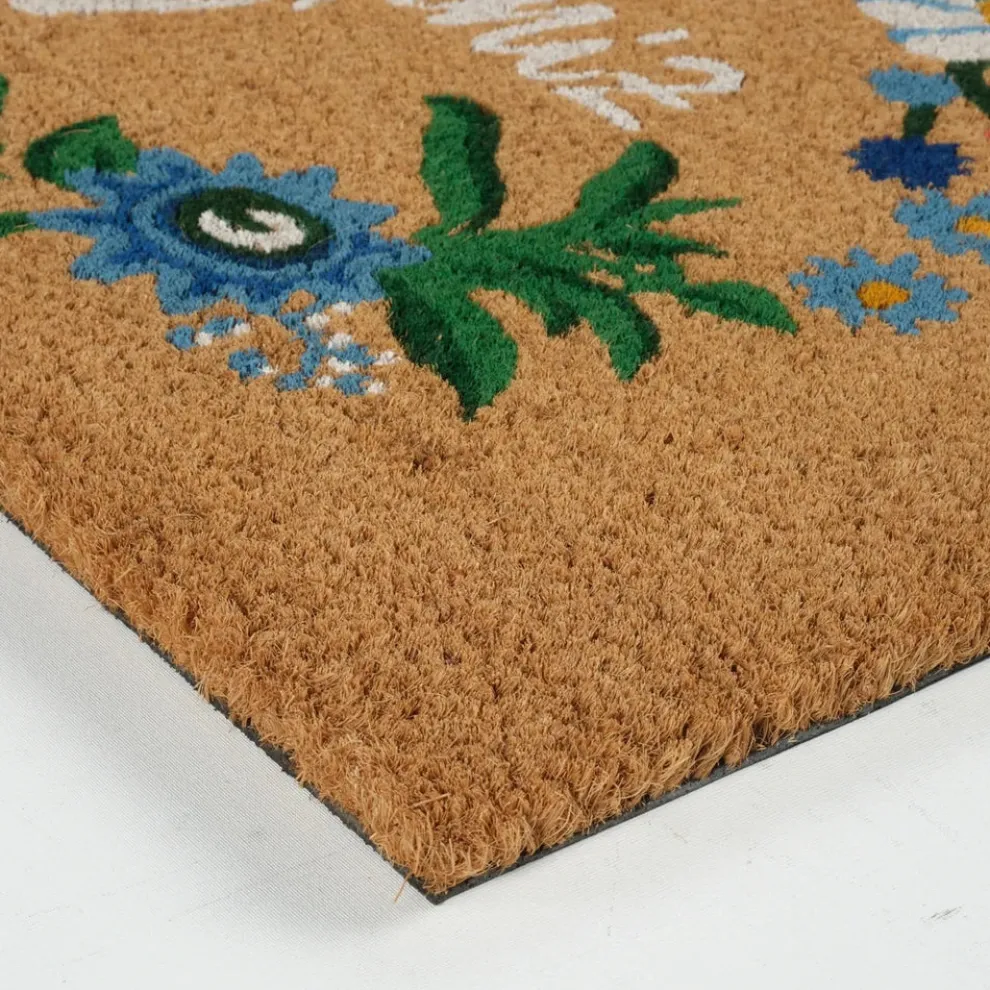 Kaşmir Rugs 7/24 Welcome Coco Door Mat, 45cmx75cm, Multi