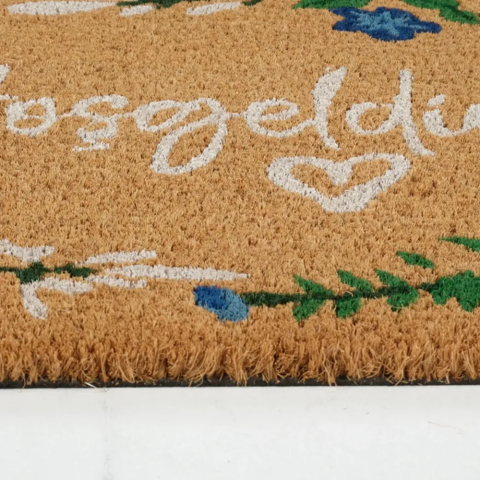 Kaşmir Rugs 7/24 Welcome Coco Door Mat, 45cmx75cm, Multi