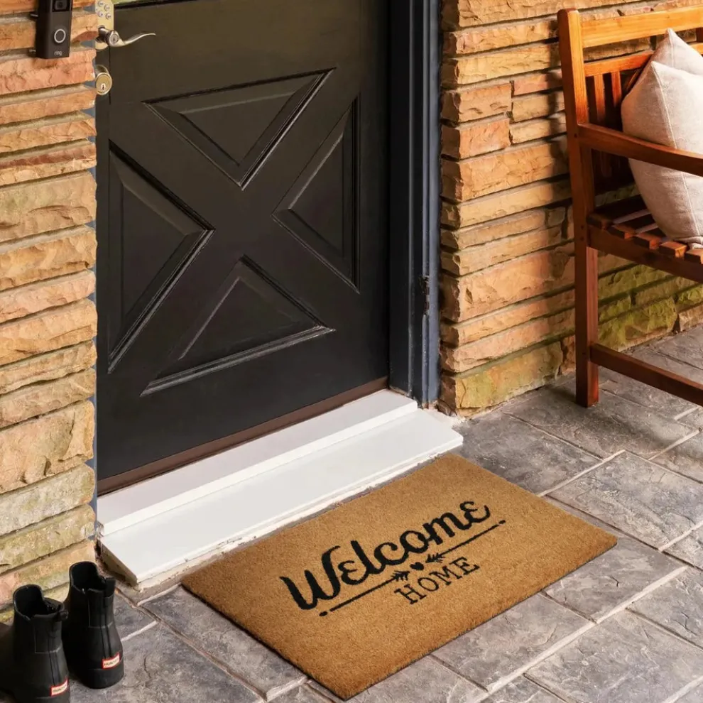 Kaşmir Rugs 7/24 Welcome Home Coco Door Mat, 45cmx75cm, Multi