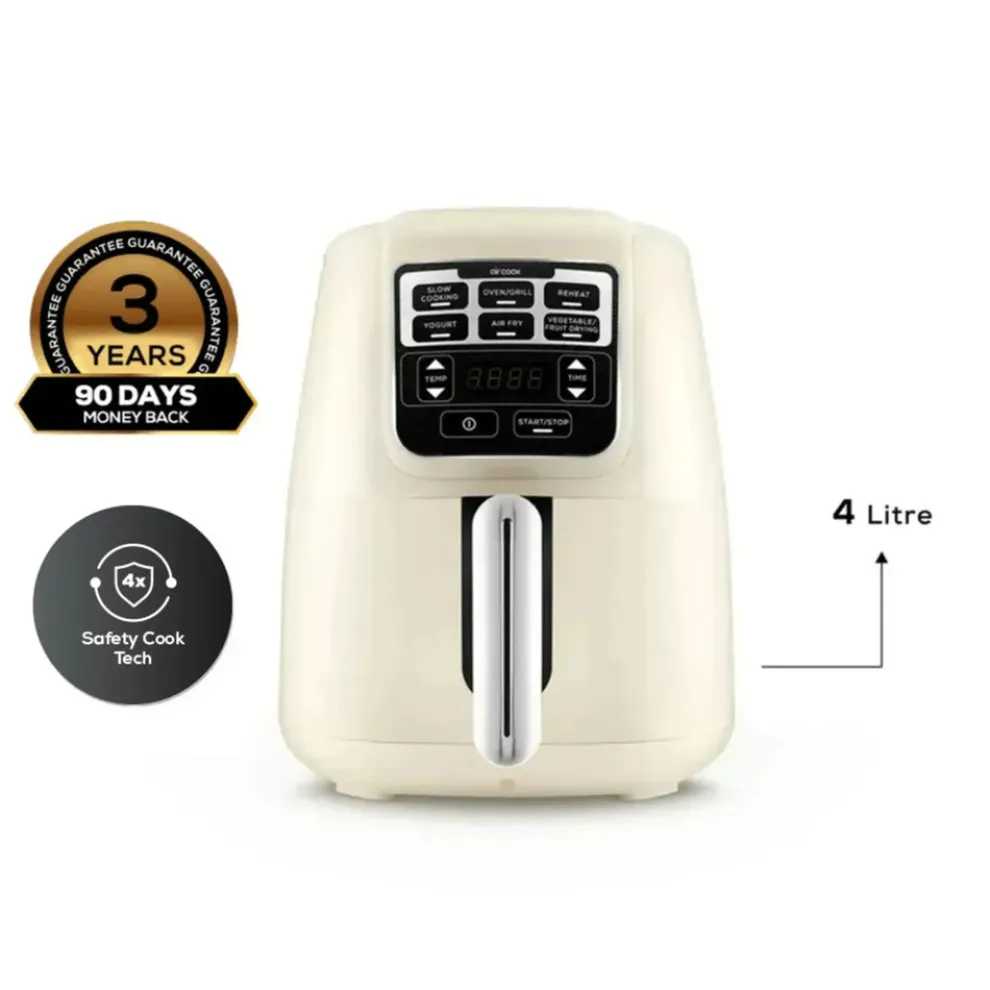 Karaca Air Cook XL 2 in 1 Air Fryer with Stew Function, 4L, 1550W, Starlight