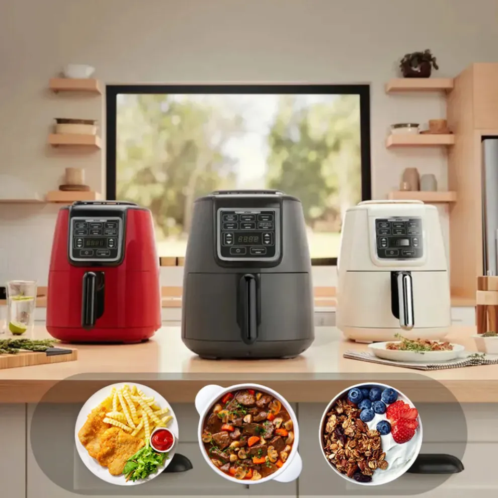 Karaca Air Cook XL 2 in 1 Air Fryer with Stew Function, 4L, 1550W, Starlight