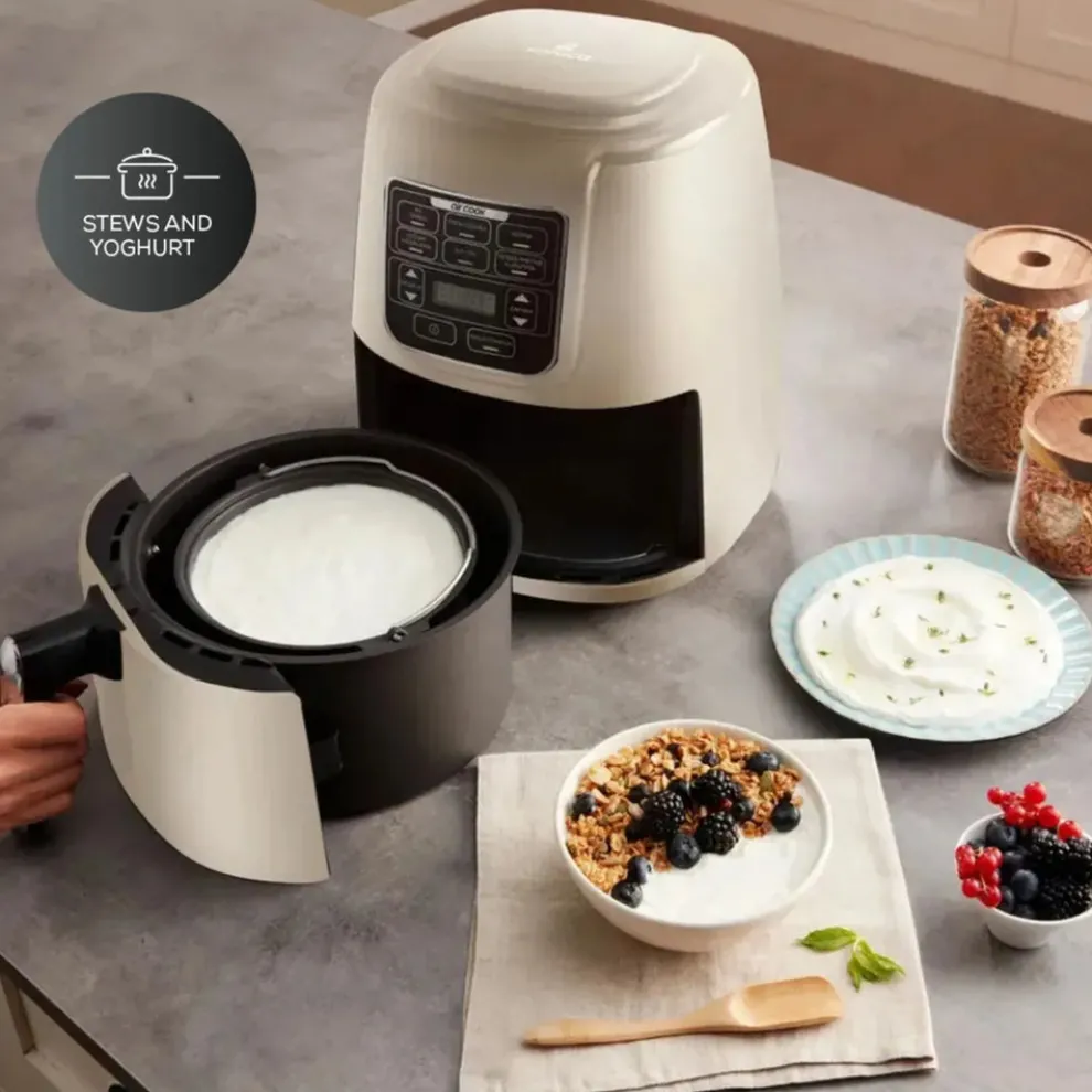 Karaca Air Cook XL 2 in 1 Air Fryer with Stew Function, 4L, 1550W, Starlight