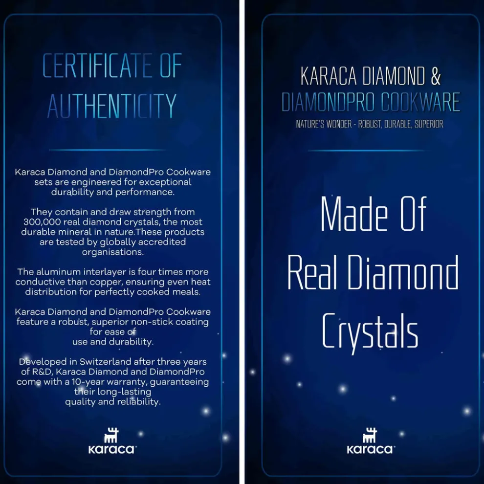 Karaca BioDiamond Non-Stick Antibacterial Handle Induction Shallow Casserole with Lid, 3.2L, Black