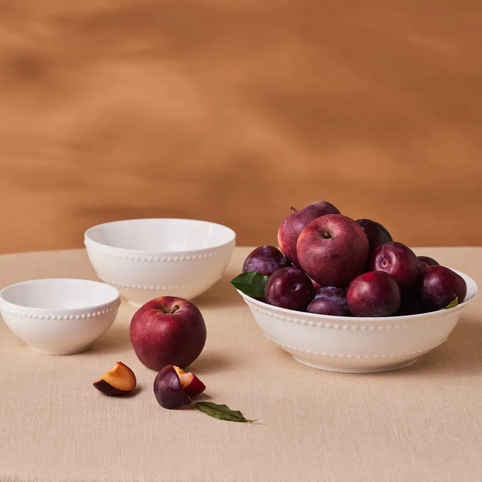 Karaca Cody New Generation Bone Serving Bowl, 23cm, White