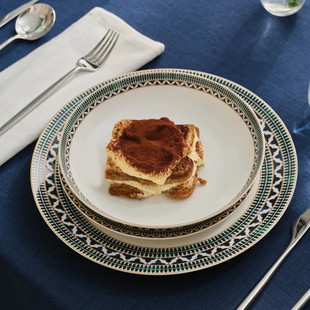 Karaca Cordoba 24-Piece Bone China Dinner Set for 6 People, Multi