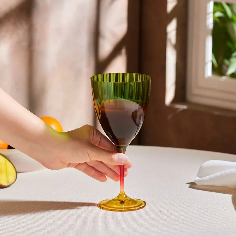 Karaca Dolce Wine Glass, 400ml, Green