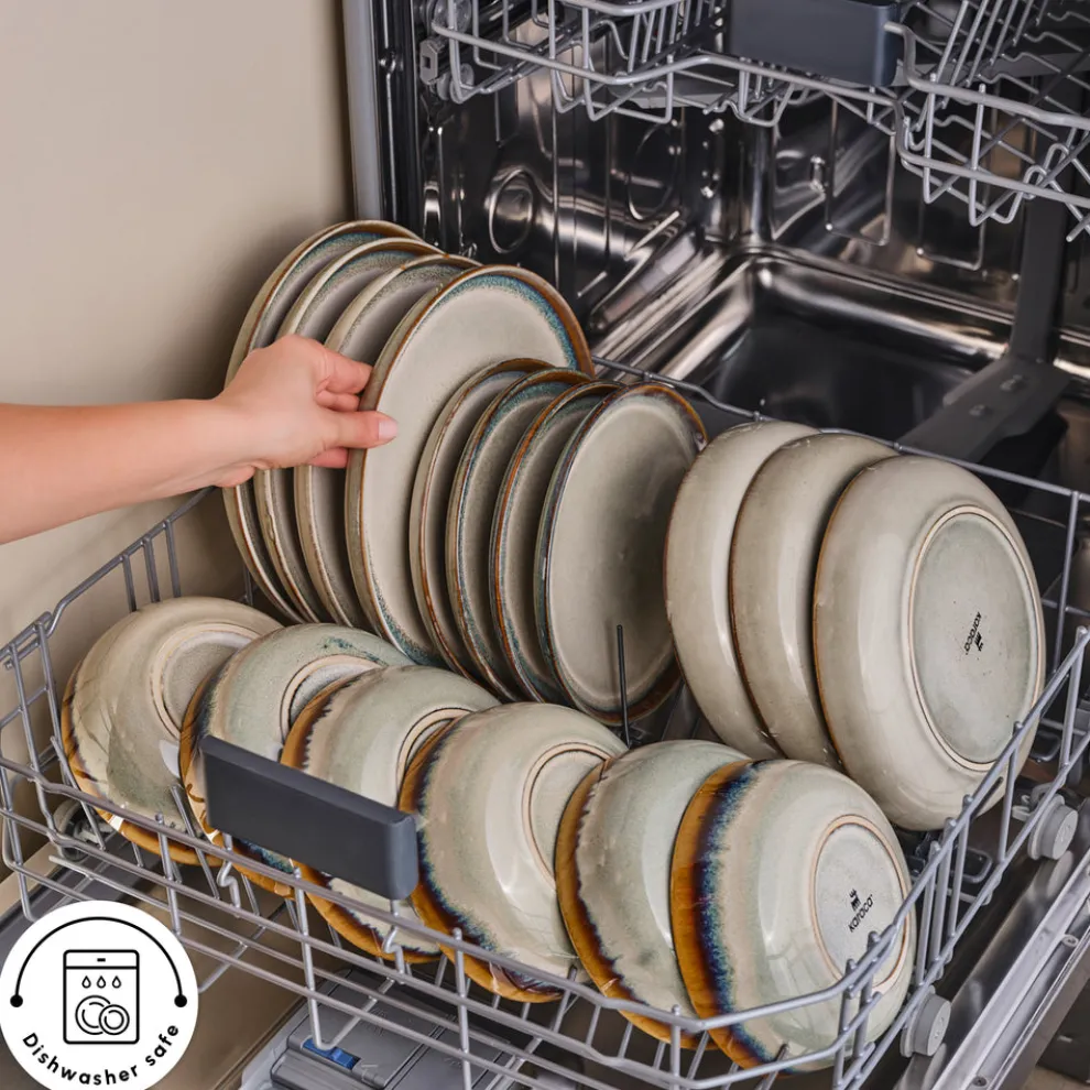 Karaca Earth Collection Earthy Reactive Glaze 52-Piece Stoneware Dinner Set for 12 People, Multi