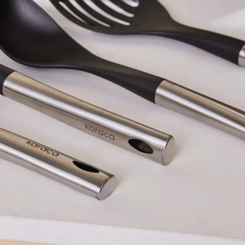 Karaca Elegant Luna 5-Piece Kitchen Utensil Set, Inox