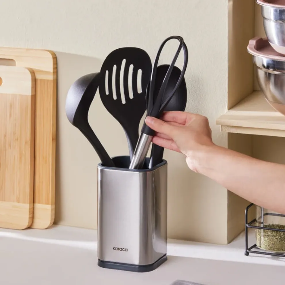 Karaca Elegant Luna 5-Piece Kitchen Utensil Set, Inox