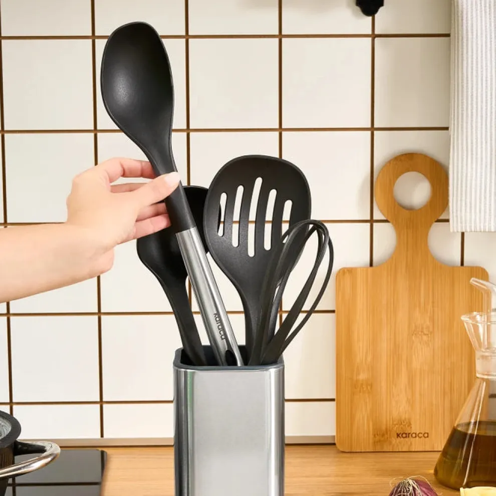 Karaca Elegant Luna 5-Piece Kitchen Utensil Set, Inox