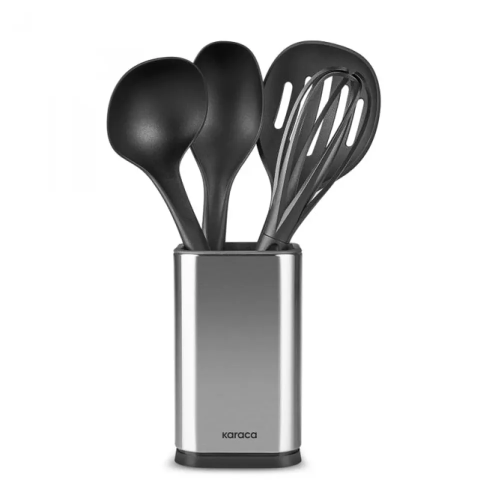 Karaca Elegant Luna 5-Piece Kitchen Utensil Set, Inox