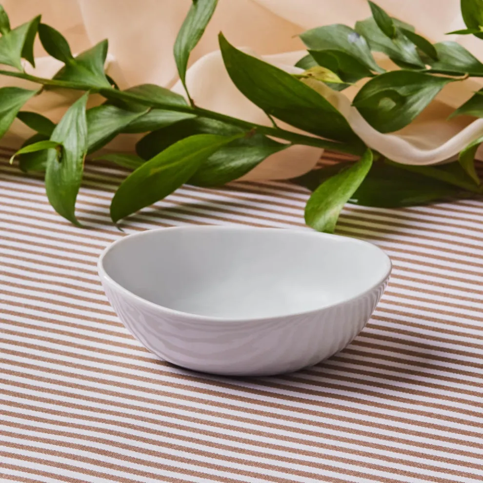 Karaca Epsilon Porcelain Snack Bowl, 12cm, White