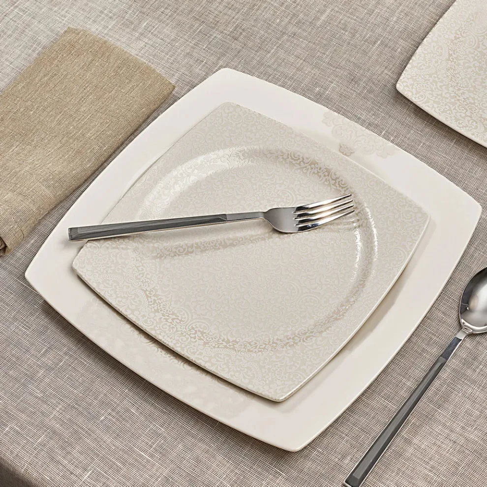 Karaca Flava 24-Piece Porcelain Dinner Set for 6 People, Multi