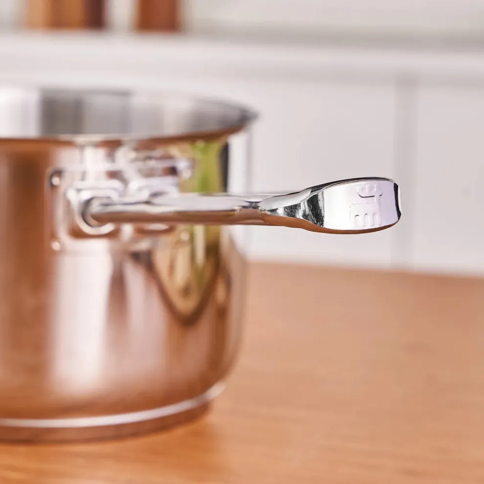 Karaca Grace Stainless Steel Induction Saucepan, 14cm, Silver