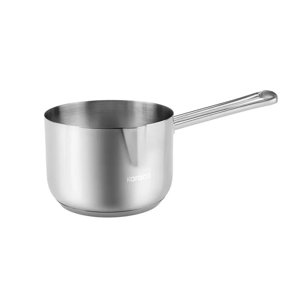 Karaca Grace Stainless Steel Induction Saucepan, 14cm, Silver