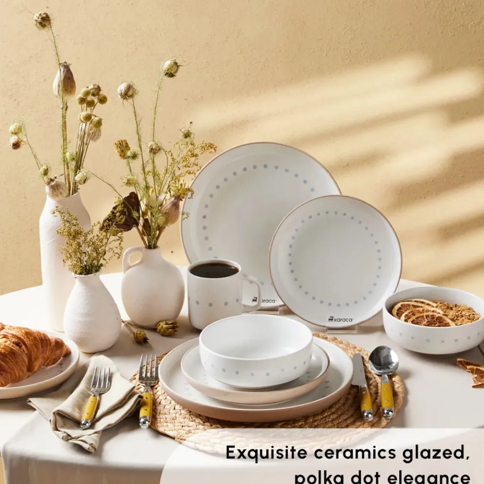 Karaca Haag 16-Piece Stoneware Dinner Set for 4 People, Multi