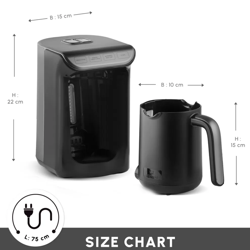 Karaca Hatır Köz Milky Turkish Coffee Maker, 535W, Galaxy Grey
