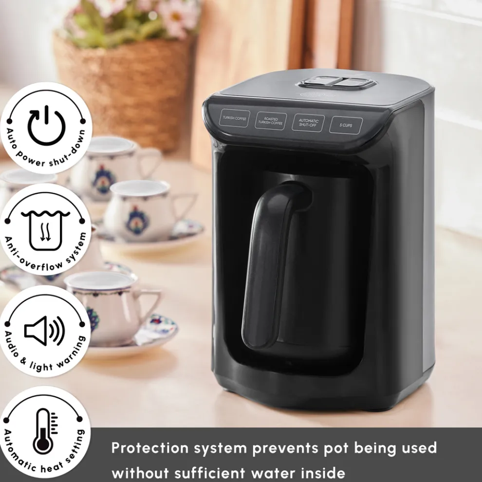 Karaca Hatır Köz Milky Turkish Coffee Maker, 535W, Galaxy Grey