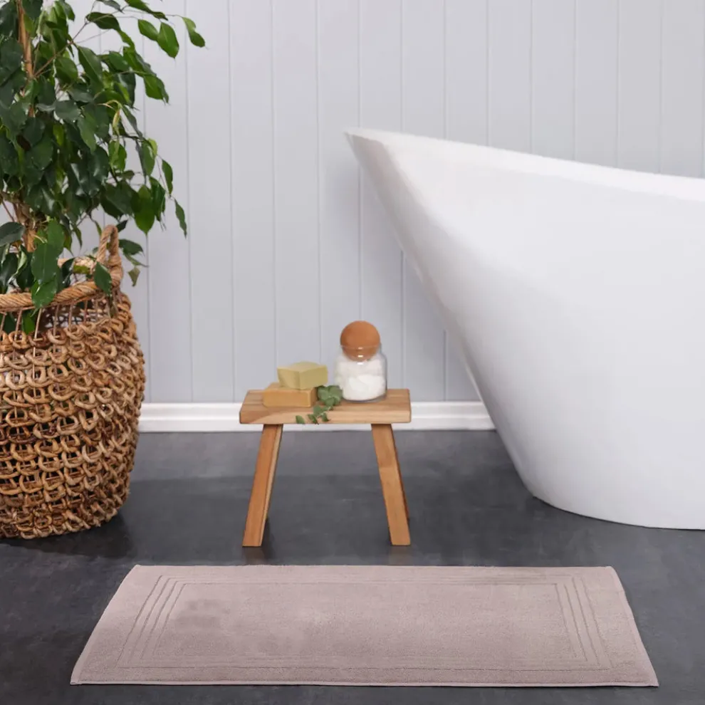 Karaca Home 100% Turkish Cotton Bath Mat, 50cmx80cm, Stone