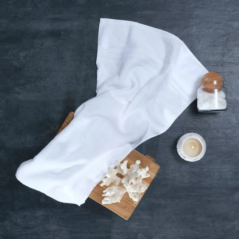 Karaca Home 100% Turkish Cotton Hand Towel, 50cmx90cm, White