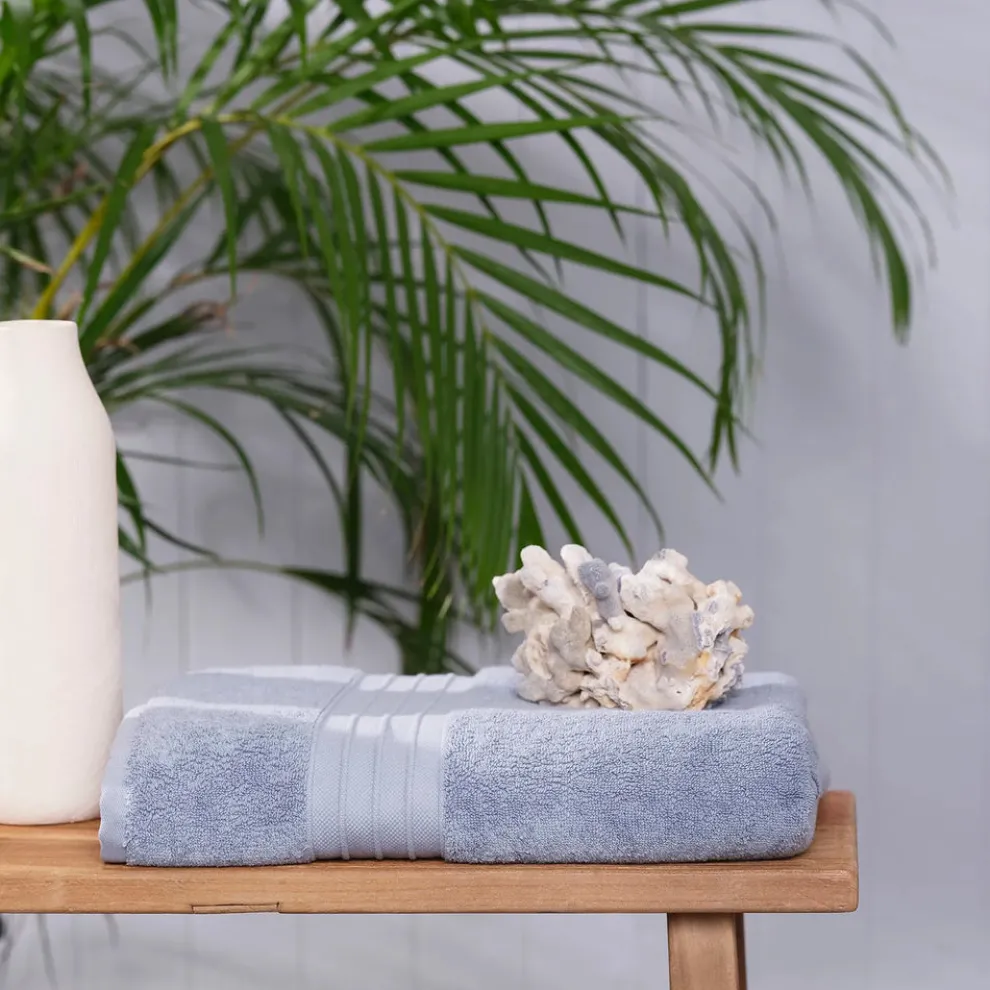 Karaca Home 100% Turkish Cotton Bath Towel, 85cmx150cm, Blue