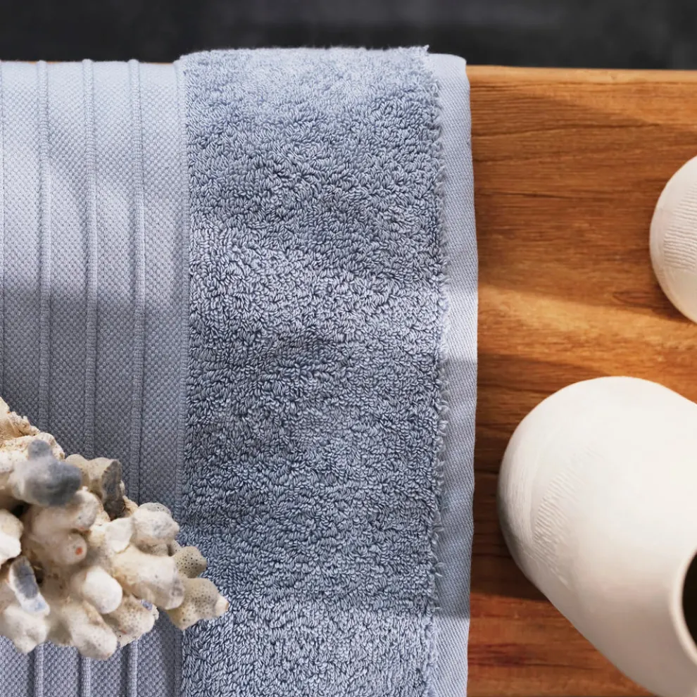 Karaca Home 100% Turkish Cotton Bath Towel, 85cmx150cm, Blue