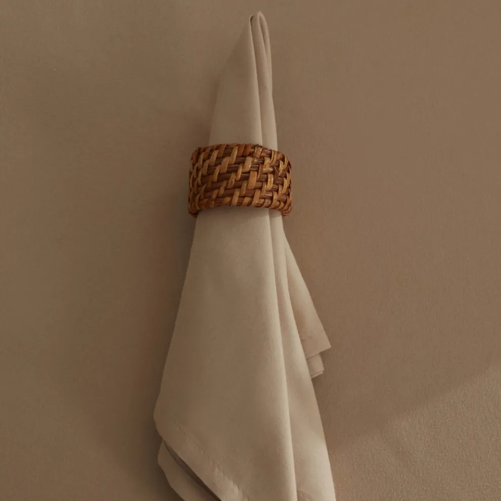 Karaca Home Belle 2-Piece Fabric Napkin, 40x40cm, Beige