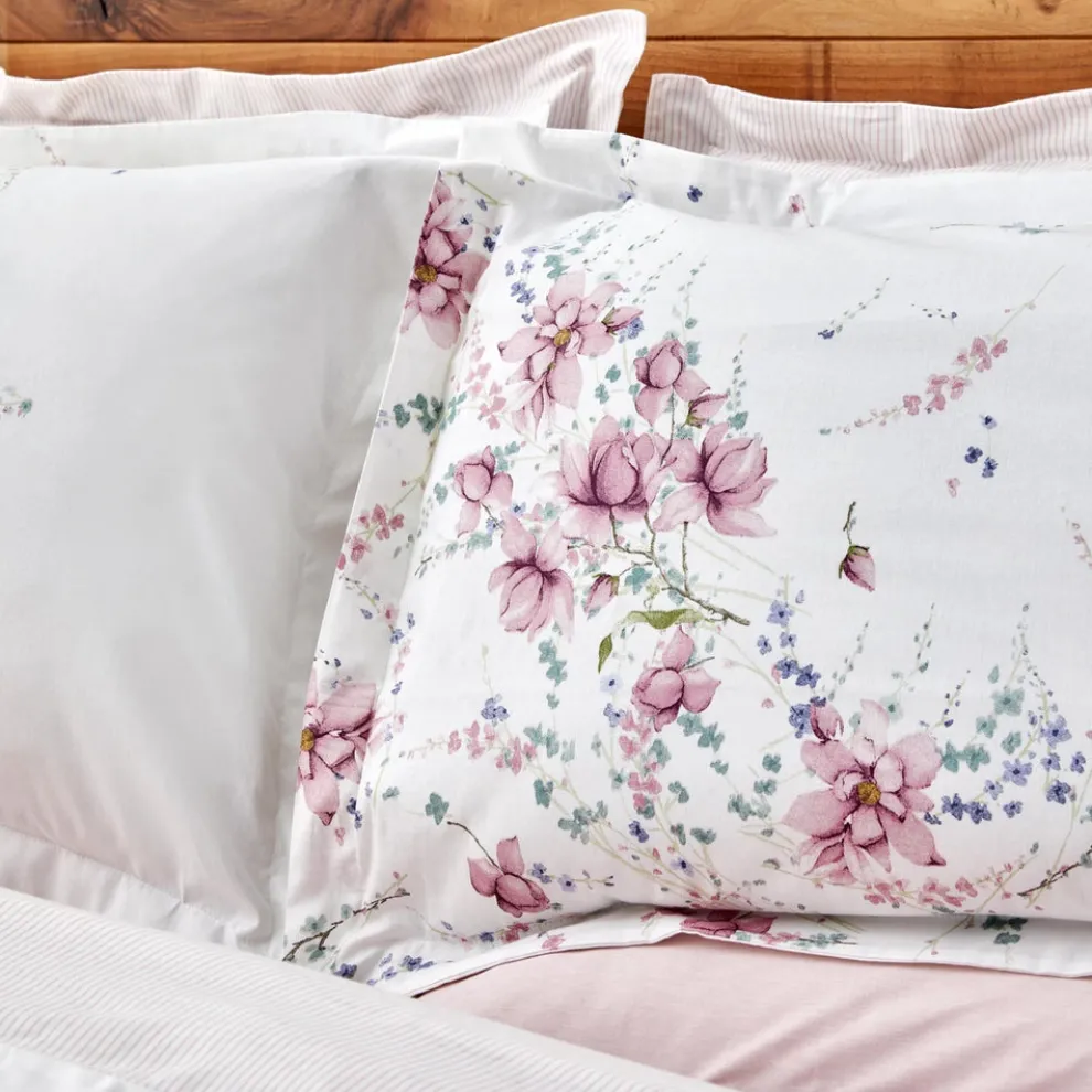 Karaca Home Dalila 100% Turkish Cotton Duvet Cover Set, Double, Pink