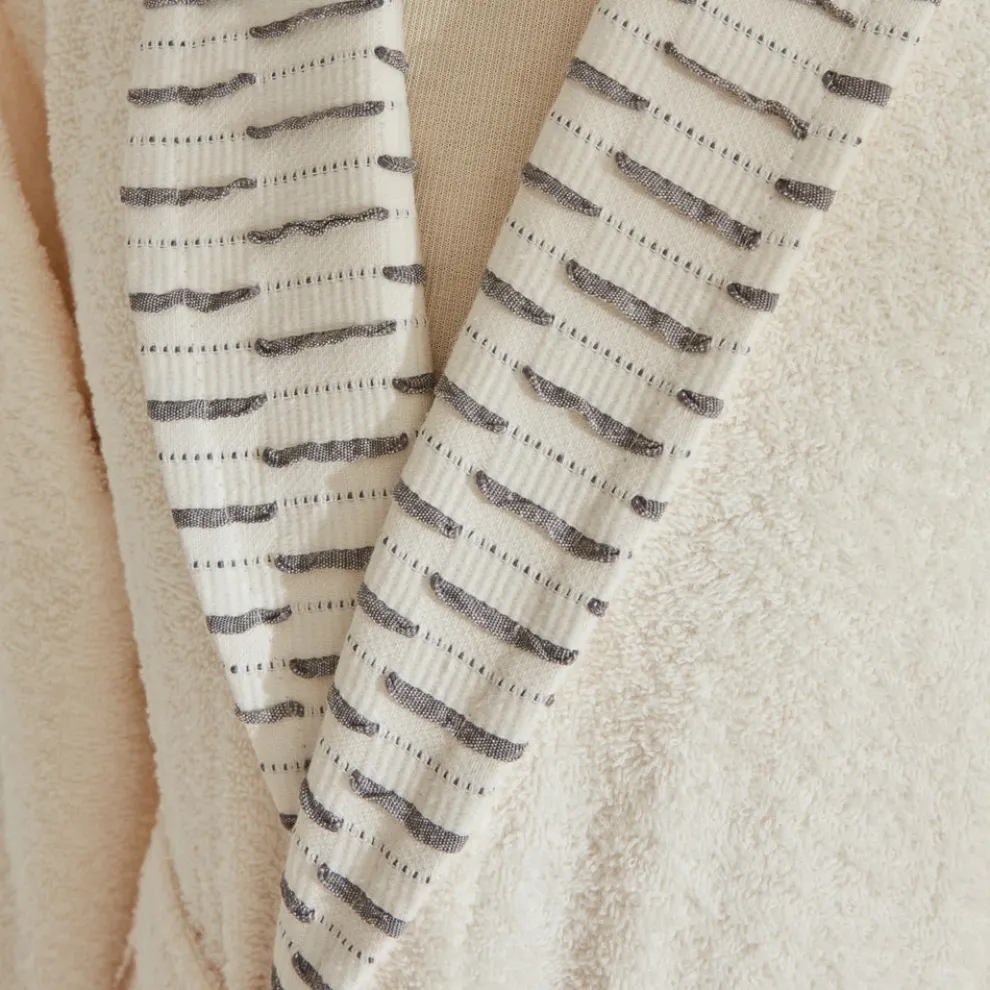 Karaca Home Dena 5-Piece 100% Turkish Cotton Family Bathroom Set, Offwhite