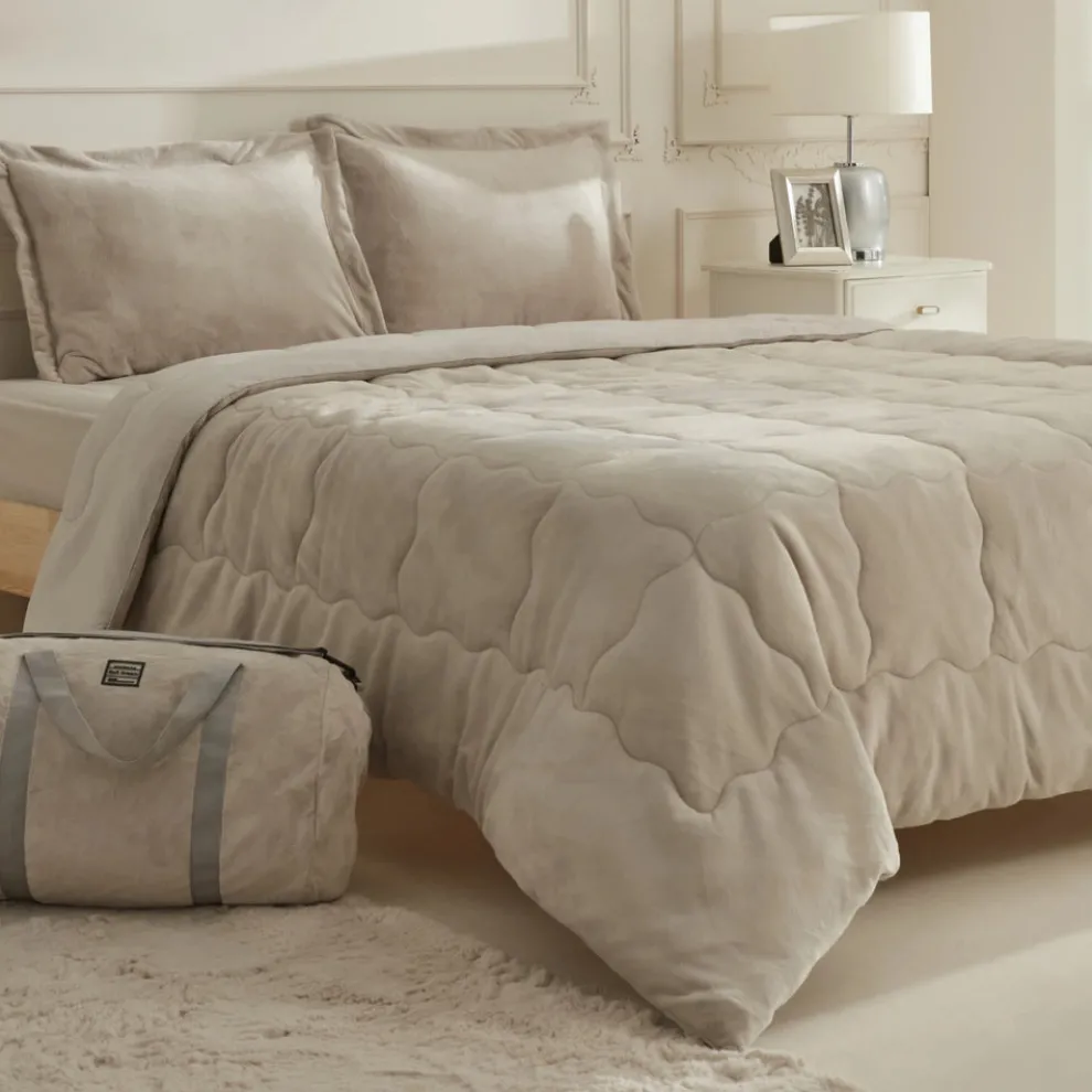Karaca Home Flufy Comfort Bedding Set, Single, Beige
