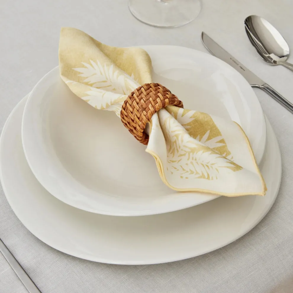 Karaca Home Juno 2-Piece Napkin, 40cmx40cm, Yellow