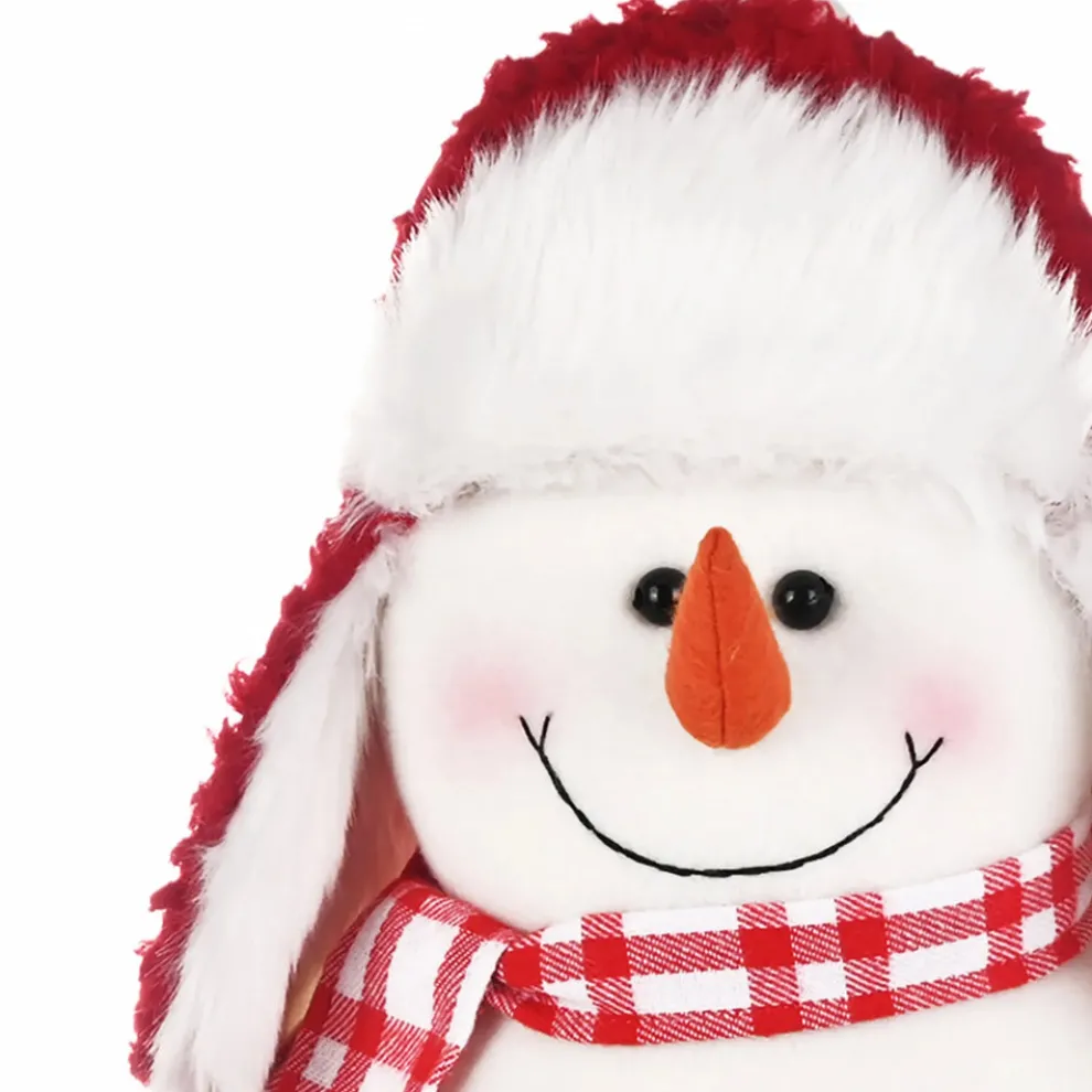 Karaca Home New Year Christmas Snowman Plush Toy Decoration, 23cm, Multi