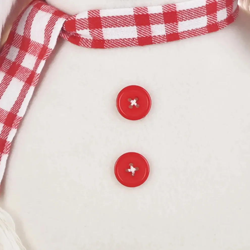 Karaca Home New Year Christmas Snowman Plush Toy Decoration, 23cm, Multi