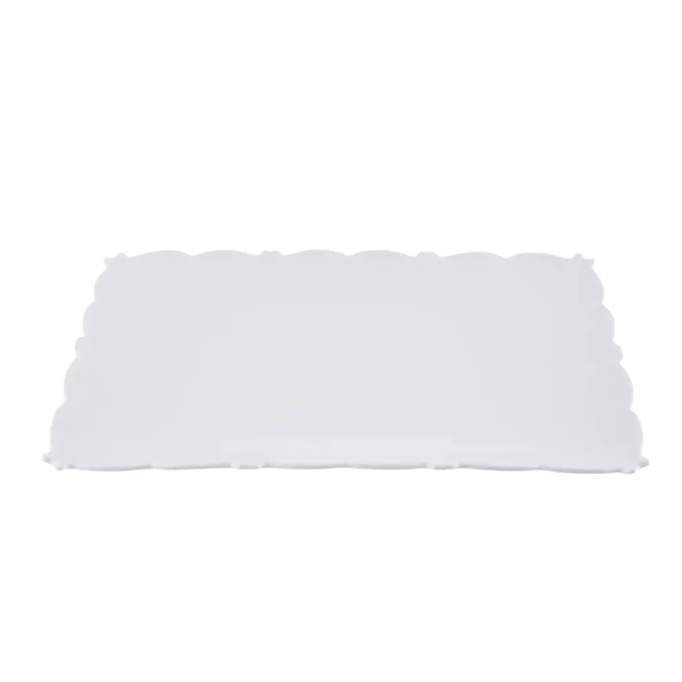 Karaca Ivy Porcelain Serving Platter, 35.3cmx23cmx2.5cm, White