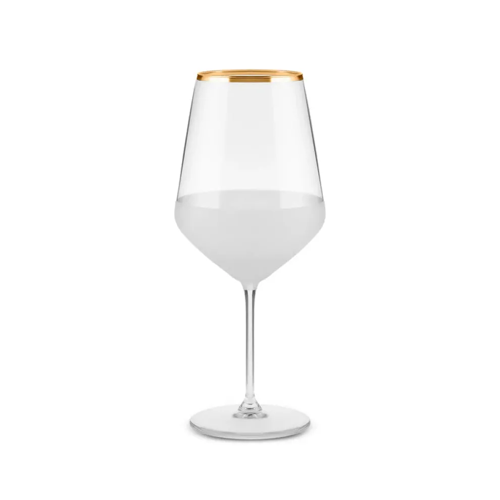 Karaca Jasmine 3-Piece Wine Glass Set, 490ml, White