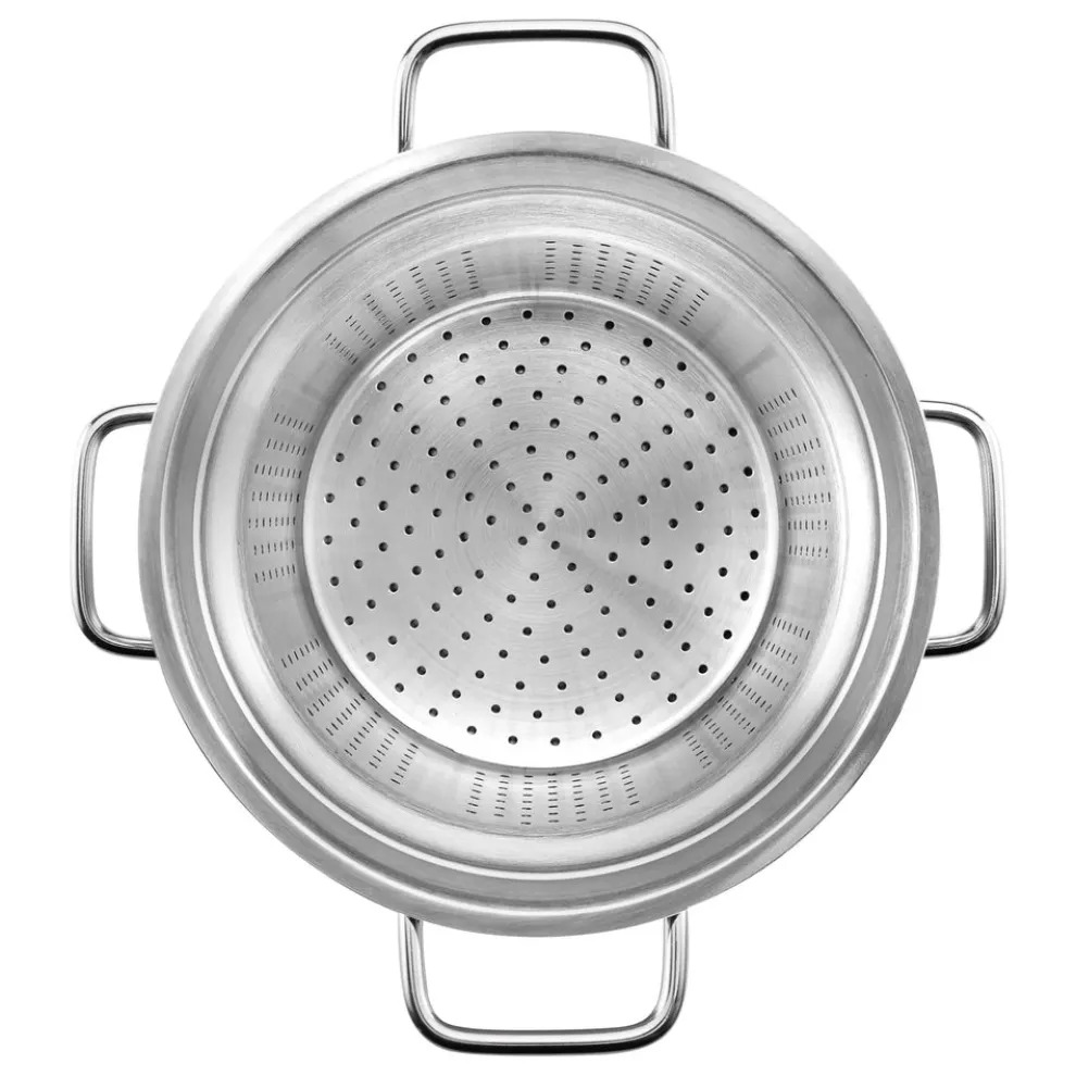 Karaca Love of Kitchen Stainless Steel Induction Spaghetti Stockpot with Lid, 20cm, Silver
