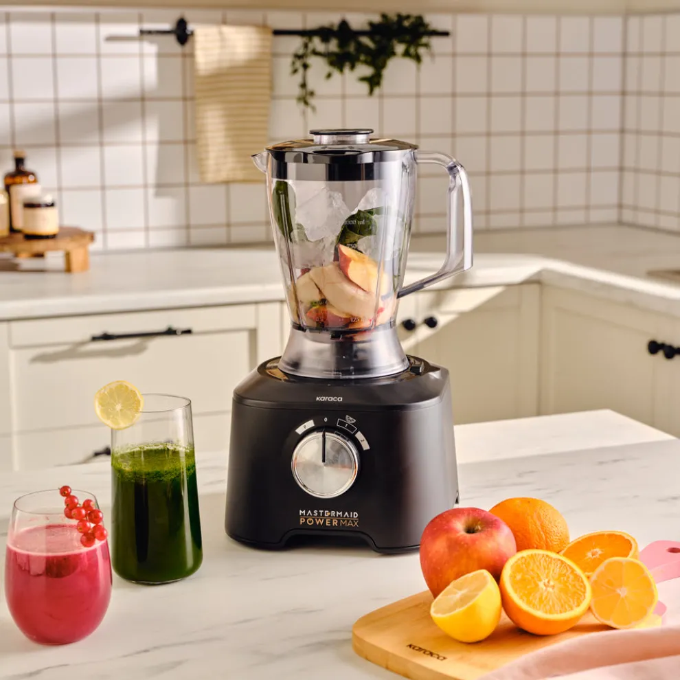 Karaca Mastermaid Power Multifunctional 11 in 1 Food Processor Set, 2500W, Black Silver