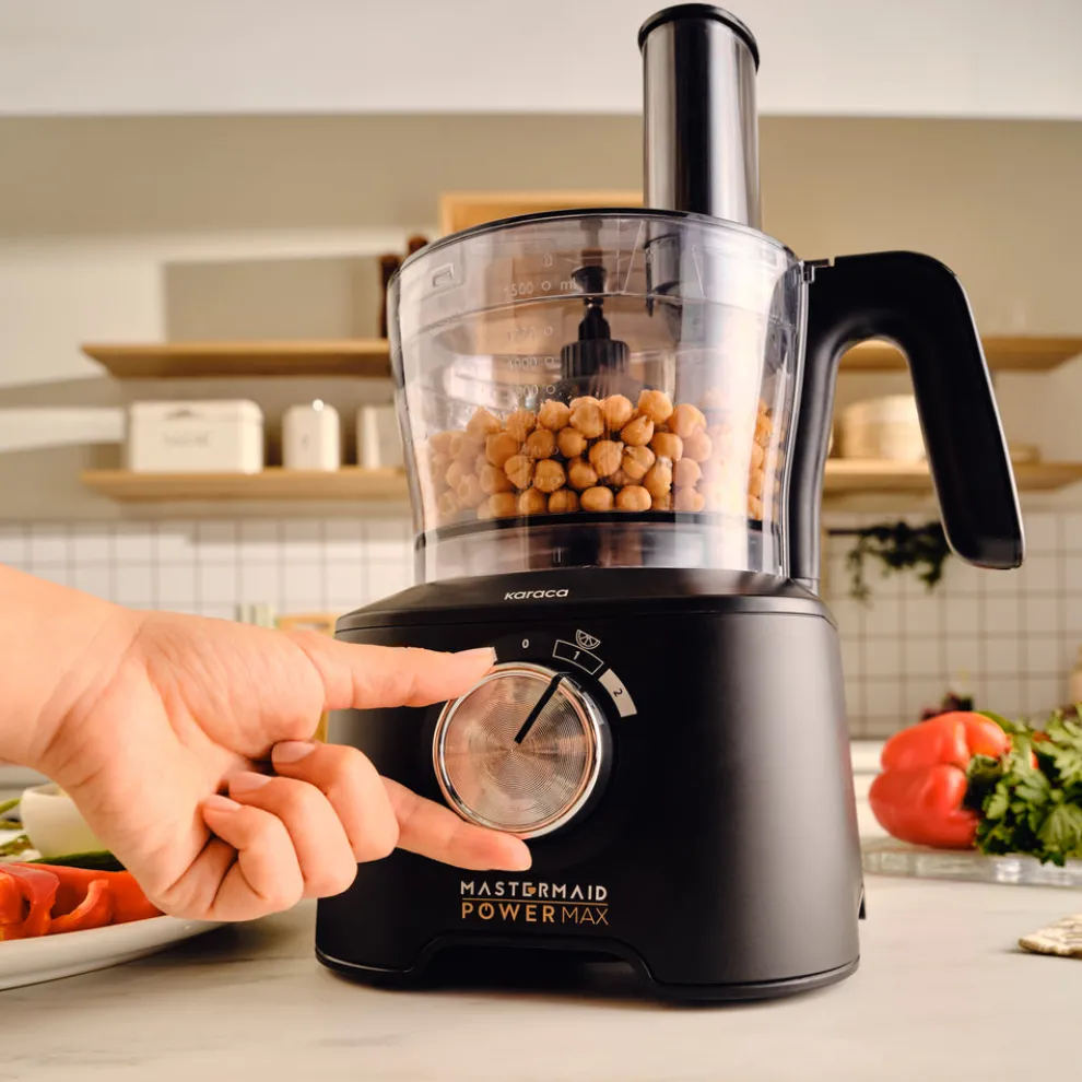 Karaca Mastermaid Power Multifunctional 11 in 1 Food Processor Set, 2500W, Black Silver