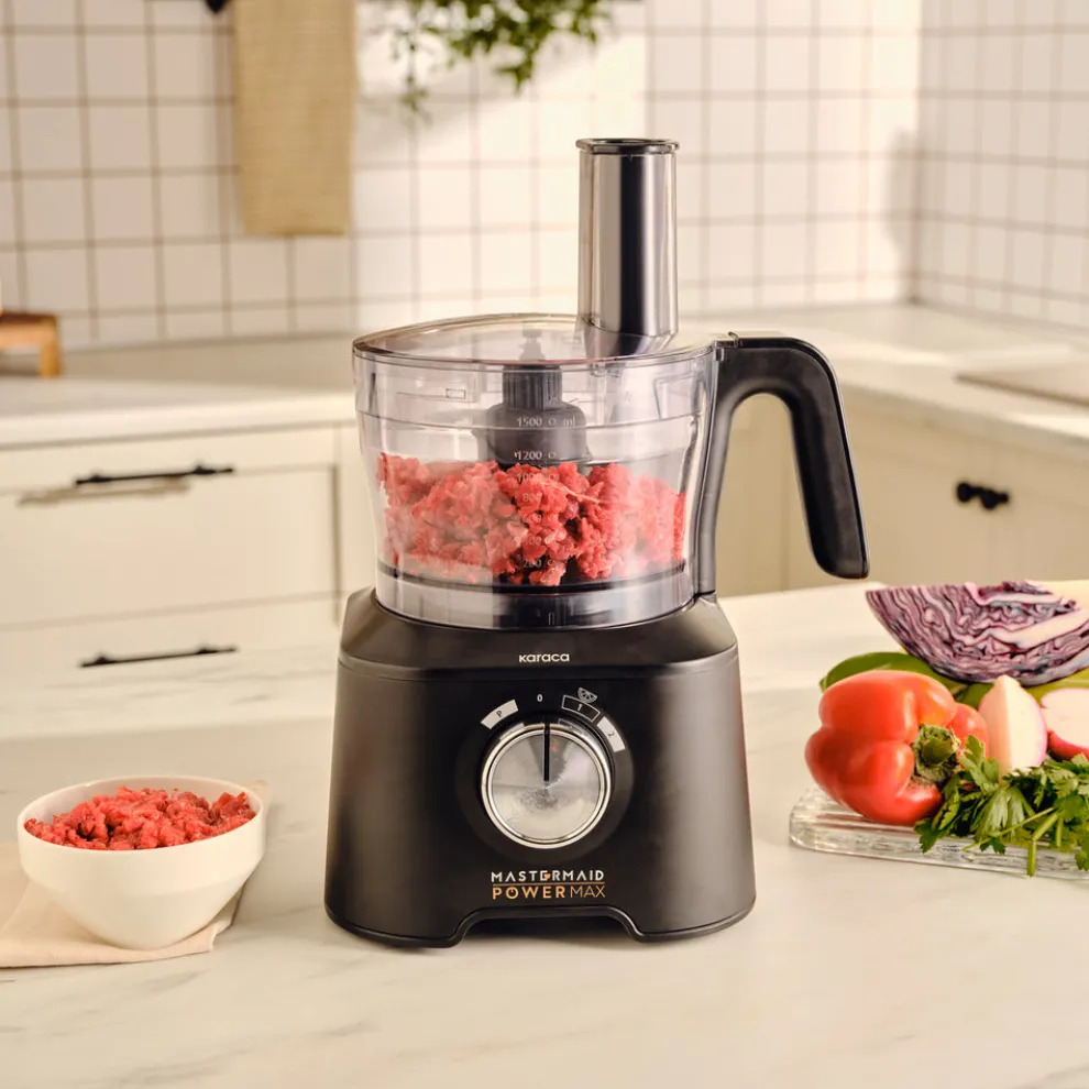 Karaca Mastermaid Power Multifunctional 11 in 1 Food Processor Set, 2500W, Black Silver