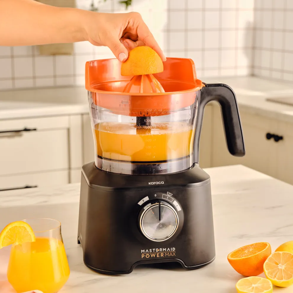 Karaca Mastermaid Power Multifunctional 11 in 1 Food Processor Set, 2500W, Black Silver