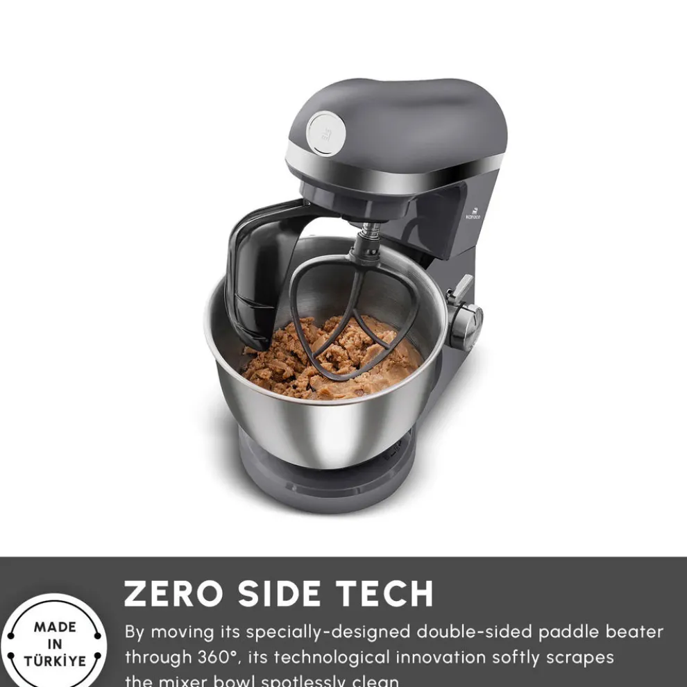 Karaca Mastermaid Chef Pro Zero Side Tech Stand Mixer, 5L, 1500W, Space Grey
