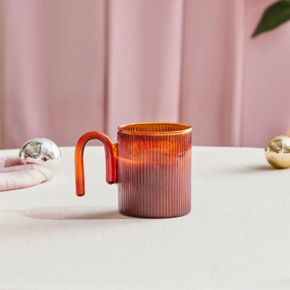 Karaca Miracle Glass Mug, 320ml, Brown