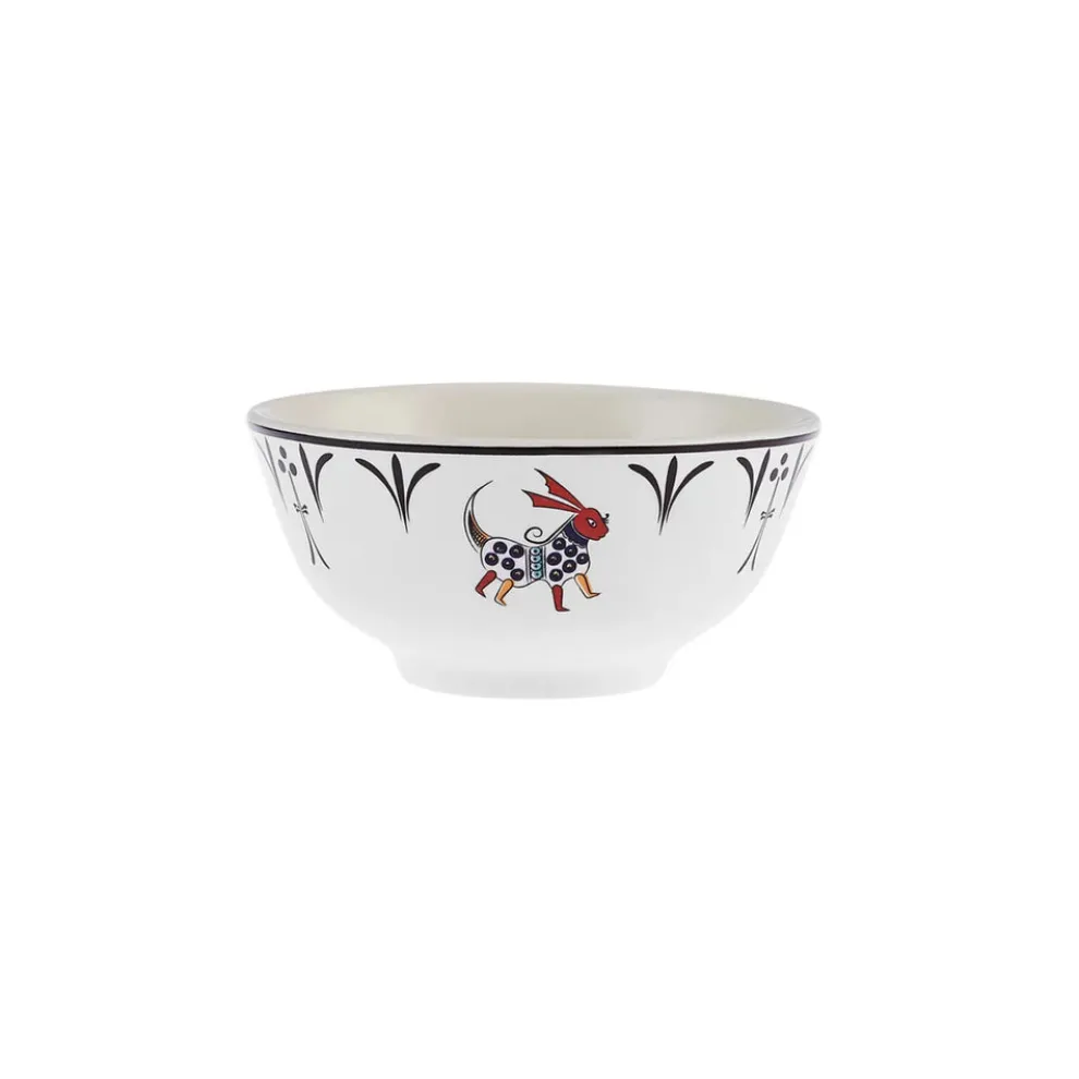 Karaca Paye Seljuk Collection Porcelain Snack Bowl, 12cm, Red Multi