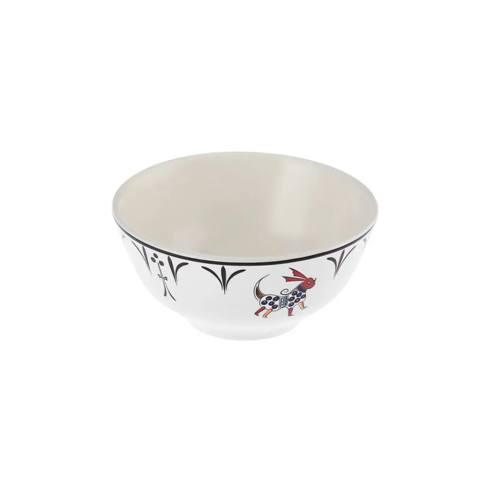 Karaca Paye Seljuk Collection Porcelain Snack Bowl, 12cm, Red Multi